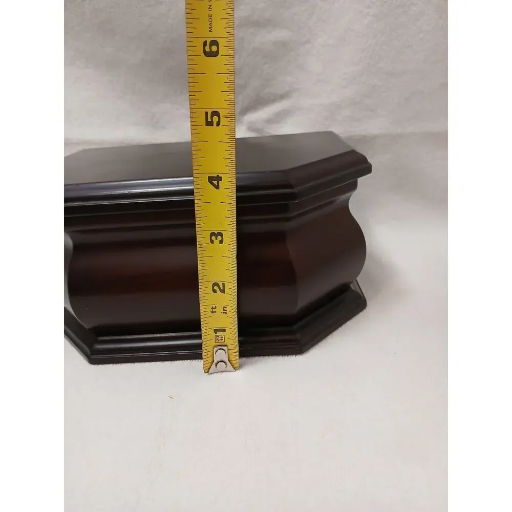 Rare The Bombay Company Octaganal Wood Jewelry Box Removeable Tray Nostalgia VNT